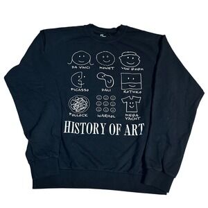 Mega Yacht History Of Art Graphic Pullover Crewneck Sweatshirt Artist Men's L